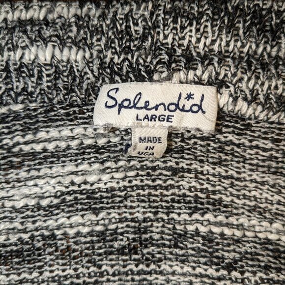 Splendid Black and White Long Cardigan - Picture 4 of 4